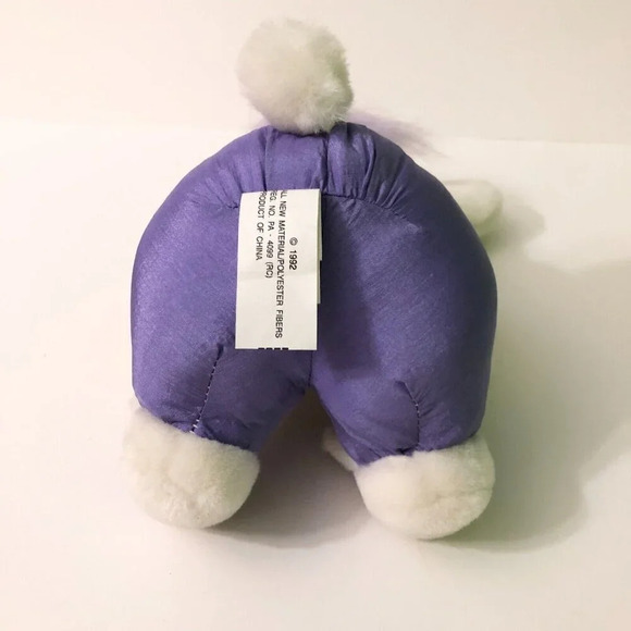 Vintage 1992 Troll Doll Nylon Plush Easter Bunny  Stuffed Animal Plastic Face - Picture 9 of 16